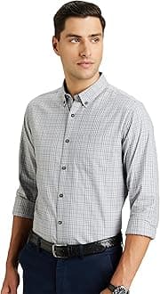 Symbol Premium Men's Stylish Checkered Casual Shirt - Regular Fit | Full Sleeve | Pure Cotton | Smart Casual Wear (Available in Plus Sizes)