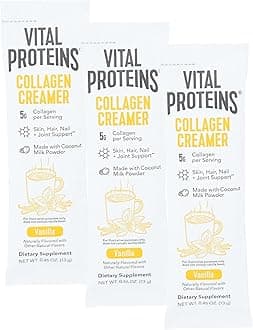 Vanilla Collagen Creamer Single, 0.46 OZ (Pack of 3)
