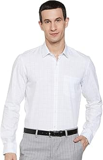 Peter EnglandMen Polycotton Solid Slim Fit Shirt
