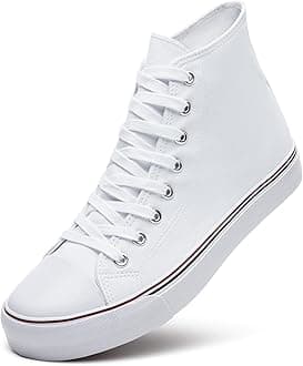 Men’s High Top Canvas Sneakers Lace Up Classic Casual Walking Shoes