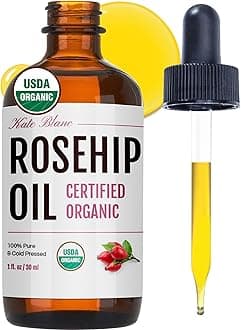 Rosehip Seed Oil for Face, 100% Pure Organic | Cold Pressed Unrefined Rose Hip Facial Oil for Skin, Hair & Gua Sha Massage (1oz)
