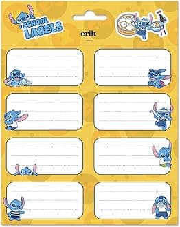 Grupo Erik Disney Stitch Stickers | Sticky Labels | Food Labels Stickers | Self Adhesive Labels | Gift Tag Stickers | School Stickers | Stitch Gifts | Lilo and Stitch Gifts | Stitch Disney Gifts