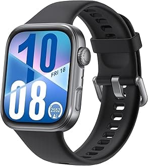 – WATCH FIT 4 Smart Watch, Ultra Slim, iOS & Android, up to 10 Days Battery Life, Bluetooth Call, GPS Running Smartwatch, Aluminum Case, AMOLED Display, Fitness Tracker, +12 Month Extra Warranty