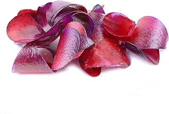 Crystal Candy Red-&-Purple Edible Petals - Colorful Edible Flowers Petal for Cakes, Cupcakes, and Cake Decorations - Suitable for All Cakes and Baked Goods - 1 Jar of 6 Grams, 40 Petals