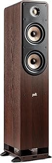 Polk Audio Signature Elite ES50 Tower Speaker - Hi-Res Audio Certified and Dolby Atmos & DTS:X Compatible, 1" Tweeter & (2) 5.25"Woofers,Power Port Technology for Effortless Bass,Contemporary Walnut
