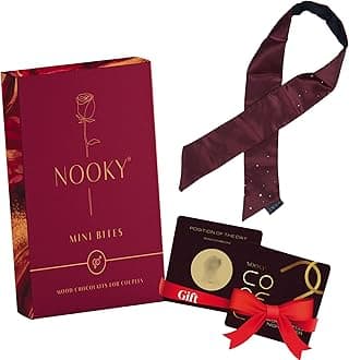 NOOKY MINI BITES for Men and Women | Premium Mood-Uplifting Dark Chocolate and FREE Saucy Scratch Card | Vegan & Gluten-Free Delight (Set of 2)