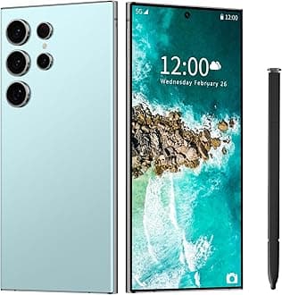 I23 Ultra Unlocked Cell Phone,Built in Pen,Smartphone Battery 6800mAh 6.8" HD Screen Unlocked Phones,6+256GB Android13 with 128G Memory Card,Face ID/Fingerprint Lock/GPS (Cyan)