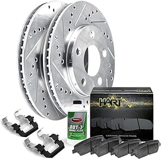 Hart Brakes Front Brakes and Rotors Kit |Front Brake Pads| Brake Rotors and Pads| Ceramic Brake Pads and Rotors - PHCF.65102.02