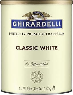 Ghirardelli Classic White Vanilla Frappe Beverage Mix, 50 Ounce, Pack of 1