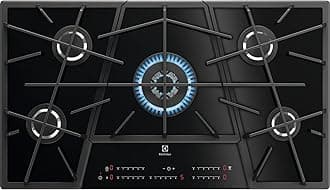 90cm Built-In Gas Ceramic Hob with 5 Burners, Made in ITALY, Touch Controls with the Bright LED Light, Residual Heating Indicator & Hob Safety, Pelican 9 Steps Controls, Black, KGV9539IK