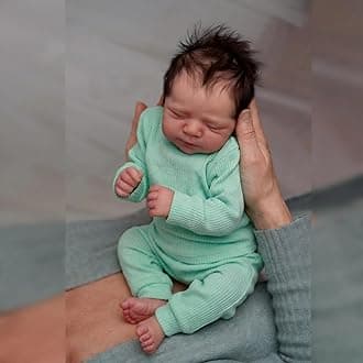 Reborn Baby Dolls Girl 18 Inch – Full Body Vinyl, Realistic Sleeping Newborn, Poseable & Washable, Hand-Rooted Hair, with Accessories, Gift Set for Kids 3+