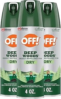 OFF! Deep Woods Dry Bug Spray Insect Repellent VIII Long Lasting Outdoor Protection from Mosquitoes and Ticks 4 Ounce (Pack of 3)