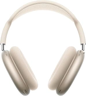AirPods Max Wireless Over-Ear Headphones, Pro-Level Active Noise Cancellation, Transparency Mode, Personalized Spatial Audio, USB-C Charging, Bluetooth Headphones for iPhone - Starlight