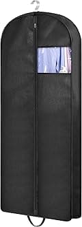 KIMBORA 54" Garment Bag for Travel, Gusseted Suit Bags for Men with Handle Garment Bags for Hanging Clothes Storage Suit Cover for Dress, Coats, Jackets, Shirts