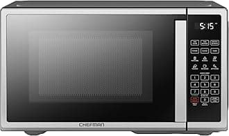Countertop Microwave Oven 0.7 Cu. Ft. Digital Stainless Steel Microwave 700 Watts with 6 Auto Menus, 10 Power Levels, Eco Mode, Memory, Mute Function, Child Safety Lock, Easy Clean