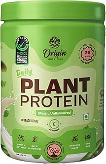 100% Natural Plant Based Protein Powder, Ranked Best Vegan Protein by Independent Scientific Research, Easy to Digest, Unflavoured with 25g per serve Plant Based Protein, No Added Sugar, 260g