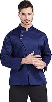 Unisex Chef Coat Men's Long Sleeve Chef Jacket Restaurant Kitchen Cooking Chef Uniform CFM0057