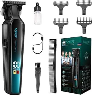 VGR 930 Professional Beard Trimmer Hair Clippers for Men, 360 Minutes Run Time Hair Trimmer for Men, Zero Gapped Barber Trimmer with T Blade, USB-C Rechargeable Cordless Edgers Clippers, Green