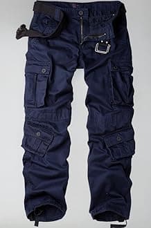 AKARMY Men's Loose Fit Cotton Combat Work Cargo Pants (B01MS4PO70_Multicolor_34)