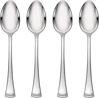 Lenox Portola Dinner Spoons, Set of 4, 0.49, Metallic