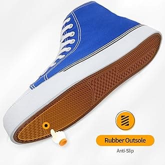 ZGR Men’s High Top Canvas Sneakers Lace Up Classic Casual Walking Shoes