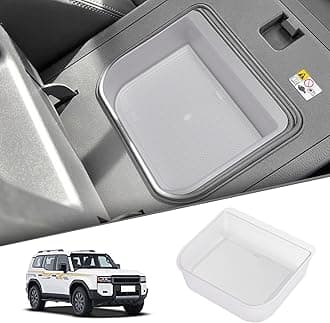 smabee Center Console Cool Box Organizer for Toyota Land Cruiser Prado 250/ Lexus GX 550 2024 2025 2026 Armrest Storage Box ABS Insert Tray Accessories (Only Fit Cool Box) - Frosted White