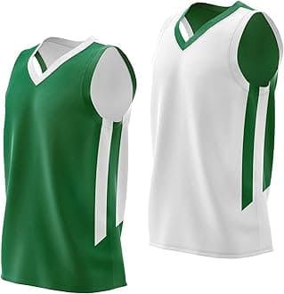 Reversible Men's Mesh Athletic Basketball Jersey Single for Team Scrimmage