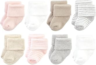 Hudson Baby baby-girls Cotton Rich Newborn and Terry Socks