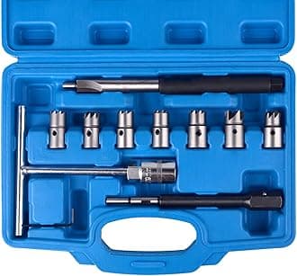 10pc Diesel Injector Seat Cutter Set Compatible with Delphi Bosch BMW MERC CRD PSA Ford Fiat