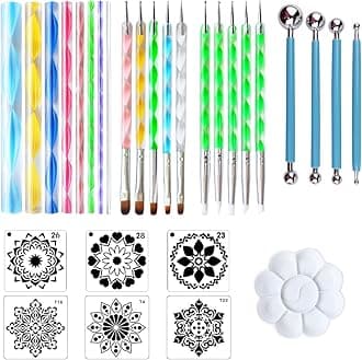 CH HAICHENG 30 PCS Mandala Painting Tools Mandala Dotting Tools for Painting Mandala Rocks, Nail Dotting and Art Drawing Supplies