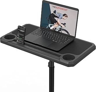 Media Display - Indoor Cycling Desk for Bicycle Trainer - Bike Desk Creates Rad Indoor Cycling Pain Cave - Perfect for Displaying Zwift, TR, and Wahoo SUF!