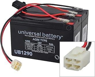 AlveyTech Premium 24 Volt Battery Pack for The Razor Ground Force Drifter & Ground Force Drifter GFD Fury (9 Ah Extended Range, Versions 1+) - Replacement Set of 2 AGM Batteries with Wiring Harness