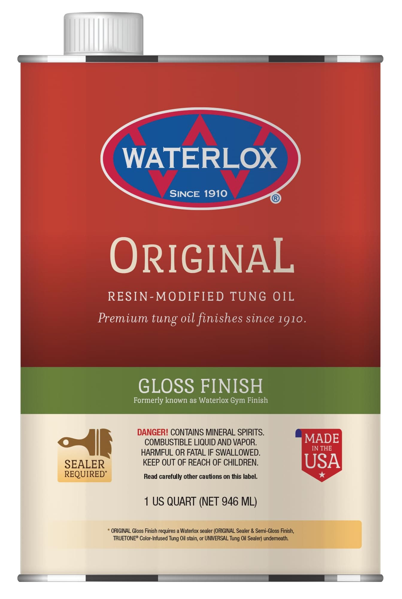 - Waterlox Original Gloss Finish, 1 Quart