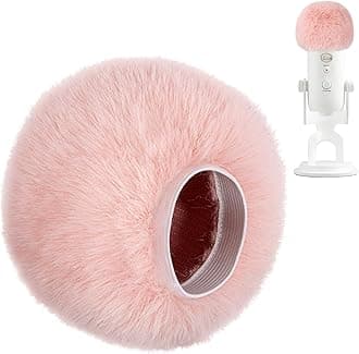 Pop Filter/Windscreen for Blue Yeti and Yeti Pro Microphones, Furry Mic Cover for Wind and Ambient Noise Reduction