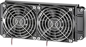 Clyxgs Water Cooling Radiator, 12 Pipe Aluminum Heat Exchanger Radiator with Fan for PC CPU Computer Water Cool System DC12V 240mm Black