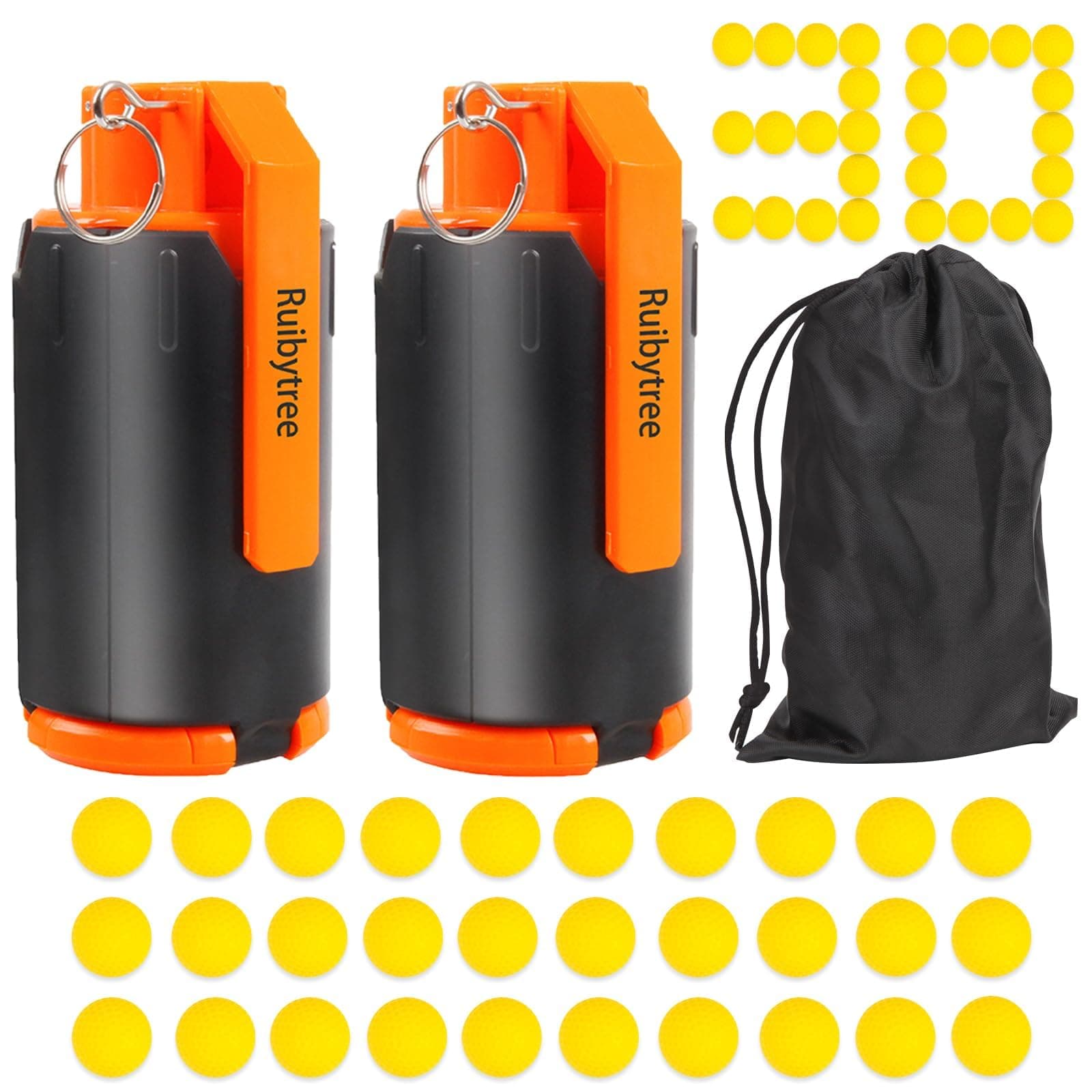 CS Tactical Plastic Toy for Nerf Rival Battle Game, Cs Foam Bullet Ball G Renade (2 Packs)