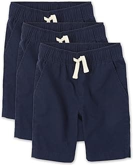 The Children's Place Boys Uniform Pull on Jogger Shorts 3-Pack