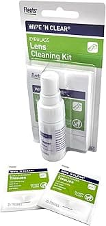 Wipe'N Clear Lens Cleaning Kit by Flents, Spray with 50 Tissues, (2 Packs of 25 Tissues)