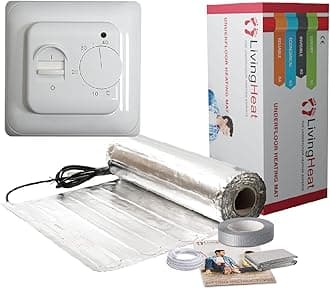 Underfloor Heating Kit for Under Laminate & Wood Floors, Electric 150w /m² with M1 Manual Thermostat, 5/m²