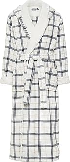 Alexander Del Rossa Plush Mens Robe with Hood, Hooded Big and Tall Robes for Men, Sherpa Fleece Robe for Men