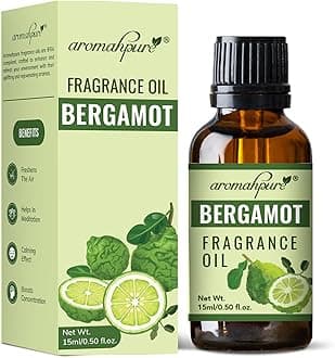 Aromahpure Fragrance Oil | 15ml | Bergamot Aroma Oil for Home Fragrance | Best for Aromatherapy | Helps in Concentration & Meditation | Used in Diffusers, Candles, Air Fresheners, Soap