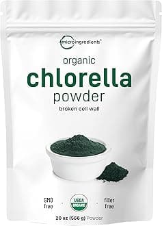 Organic Chlorella Powder, 20 Ounces | Broken Cell Wall for Complete Absorption | Raw Superfood Supplement, Rich in Protein & Vitamins | Non-GMO, Vegan, Non-Irradiated