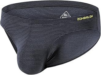 ZAIGGUT Men's Stripes Briefs Comfortable Breathable Low Rise Bulge Enhancing Pouch Stretch Smooth Comfy Tagless Underwear