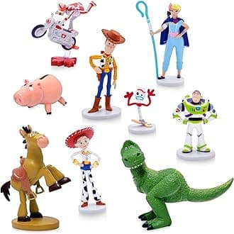Disney Store Action Toys Deluxe Figure Play Set (Toy Story) - Set of 9 Detailed Figures