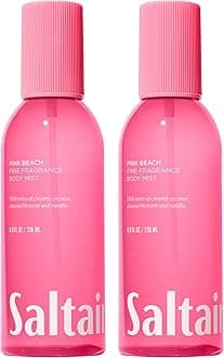 Saltair Body Mist 2 Pack - Fine Fragrance, Lightweight Body Spray Mist with Pink Beach Scent. Long Lasting Perfume Mist. 2x 8oz Bottles