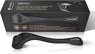 Ghori Derma Roller 1 MM | With 540 Titanium Microneedles | Premium Microneedle for Men & Women | Scalp, Face, & Body Roller | Hair Regrowth Treatment | Safe & Effective to Use