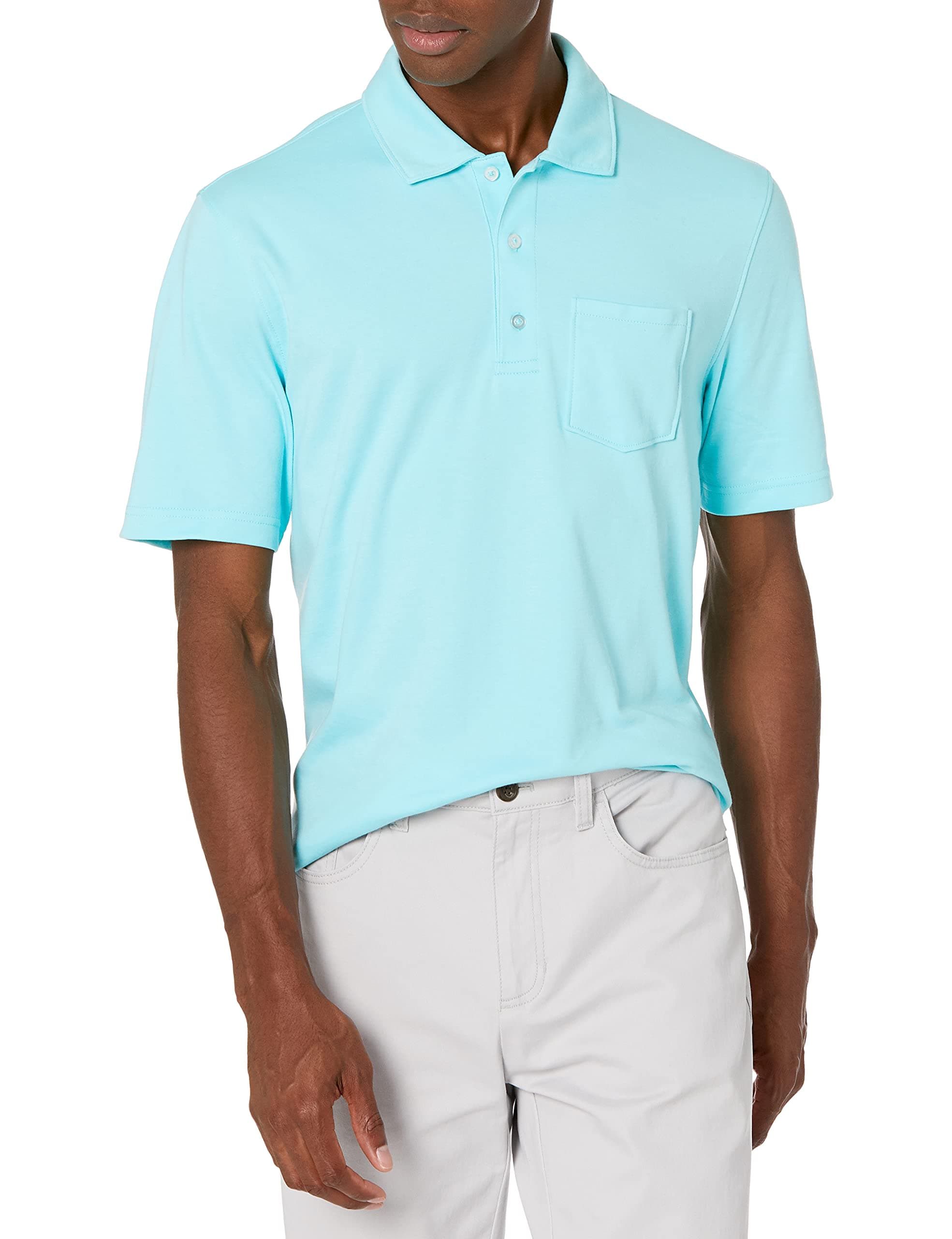 Amazon Essentials Men's Regular-Fit Pocket Jersey Polo