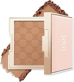 Jouer Soft Focus Hydrate & Setting Powder - Pressed Powder with Matte Finish - Blurring Powder for Fine Lines and Pores - Set Face Makeup Foundation or Concealer - Dark