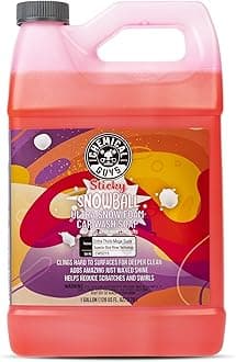 CWS215 Sticky Snowball Ultra Snow Car Wash Soap (Works with Foam Cannons, Foam Guns or Bucket Washes) for Cars, Trucks, Motorcycles, RVs & More 128 fl oz (1 Gallon) Cherry Scent