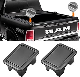 Moonlinks Ram 1500 Stake Pocket Covers, Rear Truck Bed Rail Stake Pocket Cover Compatible with Dodge Ram 2019-2024 2025 2026(Set of 2)